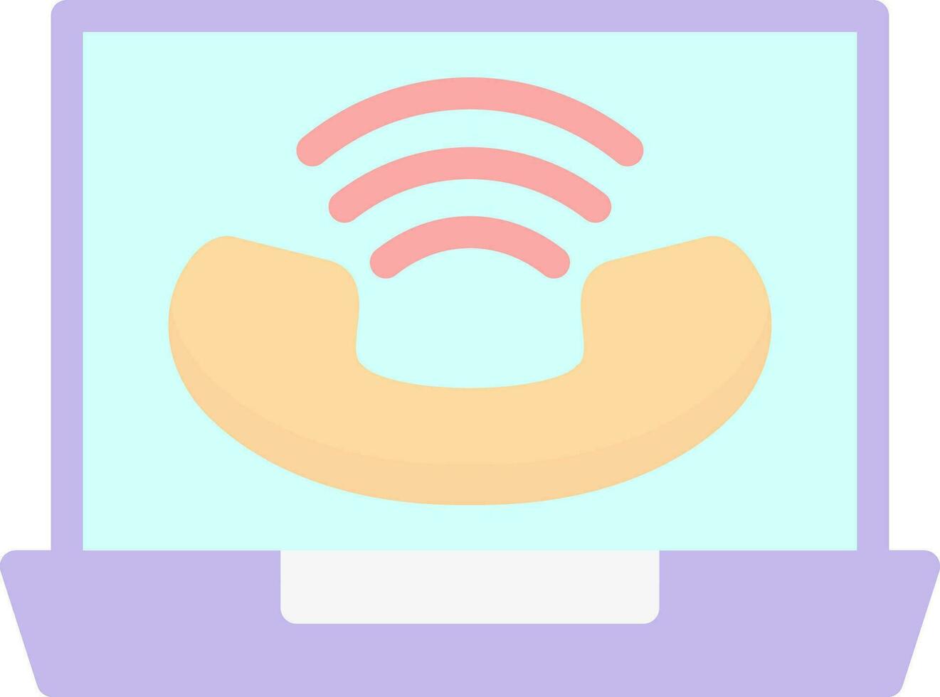 Online Call Vector Icon Design