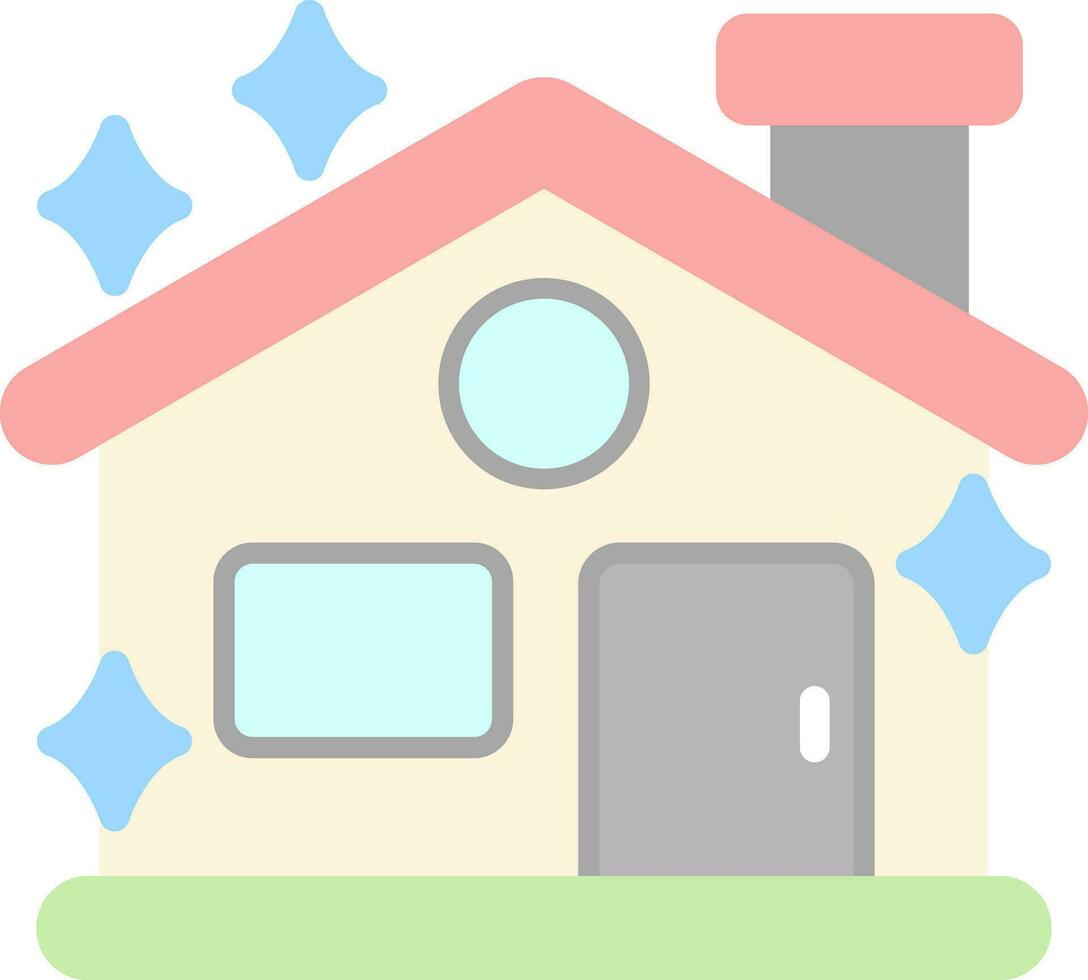 Clean House Vector Icon Design