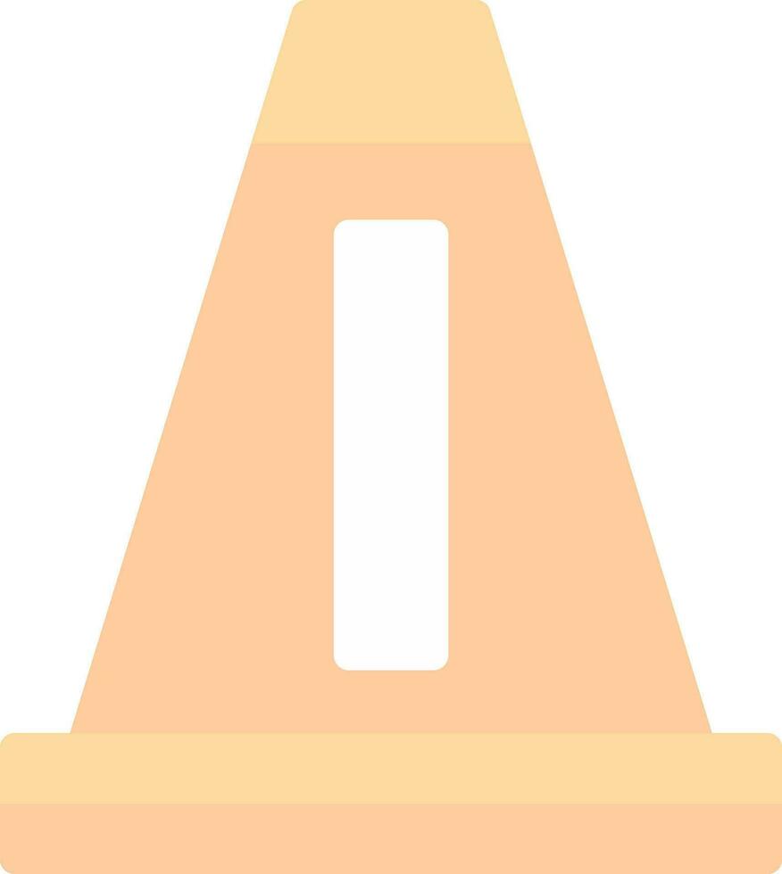 Traffic Cone Vector Icon Design