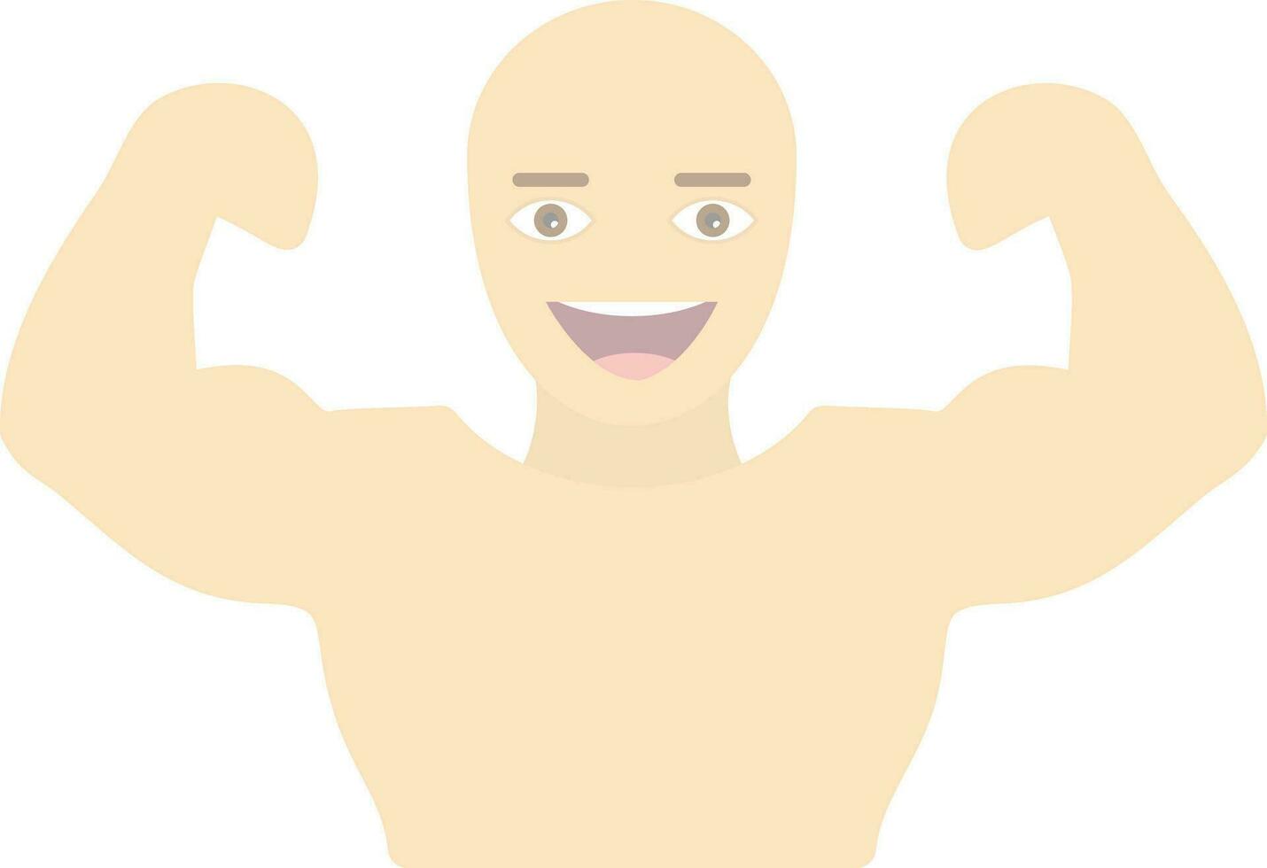 Muscle Man Vector Icon Design