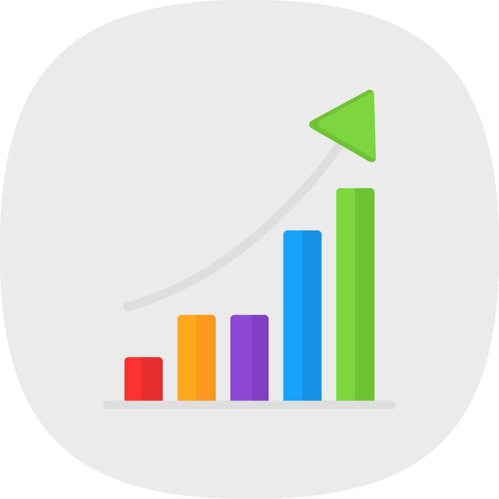 Growth Graph Vector Icon Design