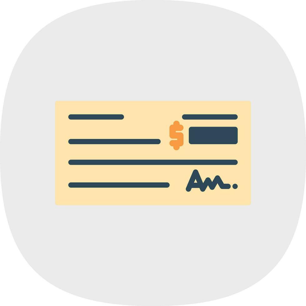 Bank Check Vector Icon Design