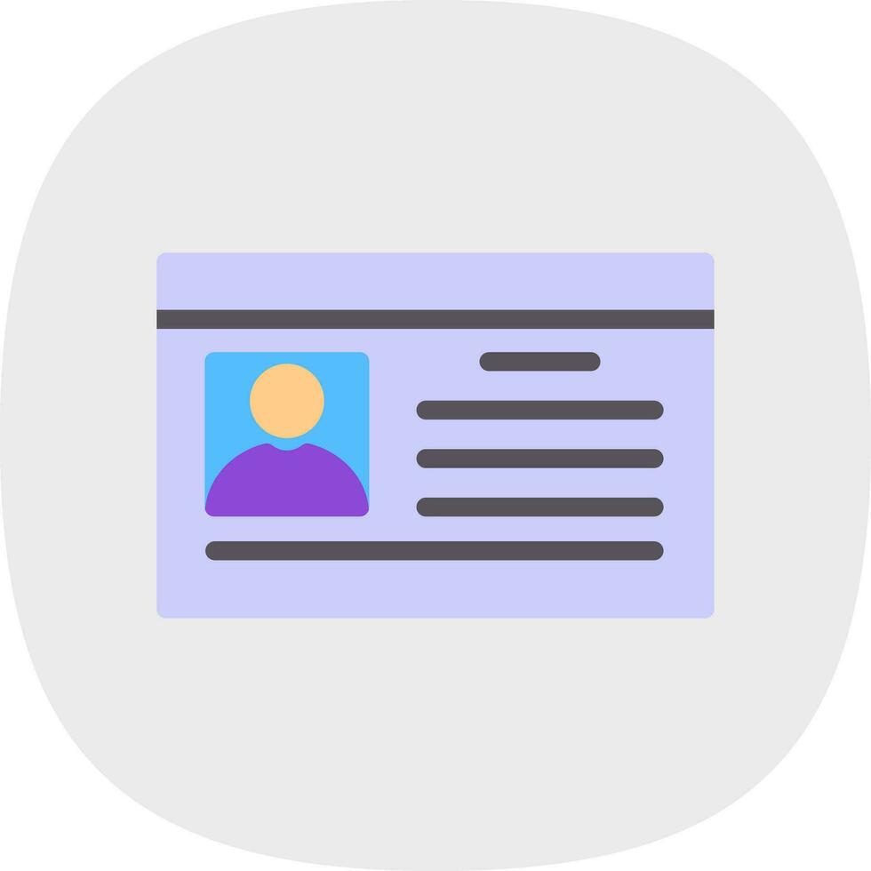 Id Card Vector Icon Design