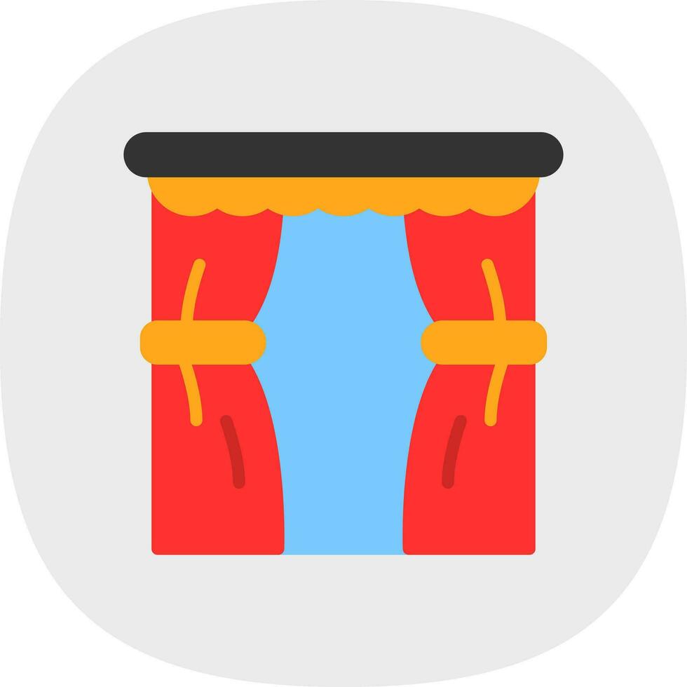 Curtains Vector Icon Design