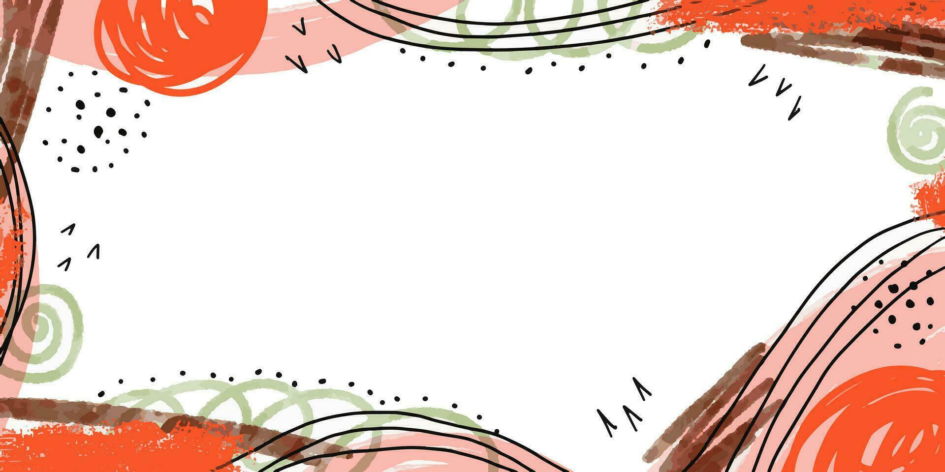 abstract hand drawn banner background vector