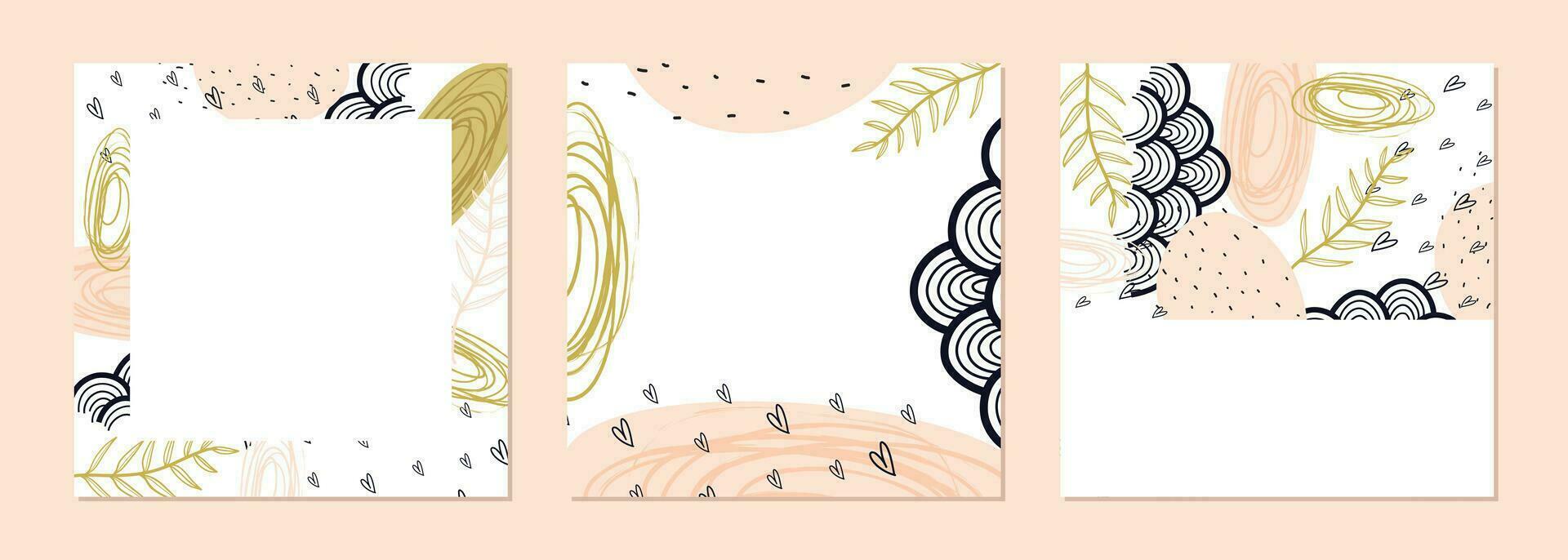 trendy abstract square art template, for social media post vector