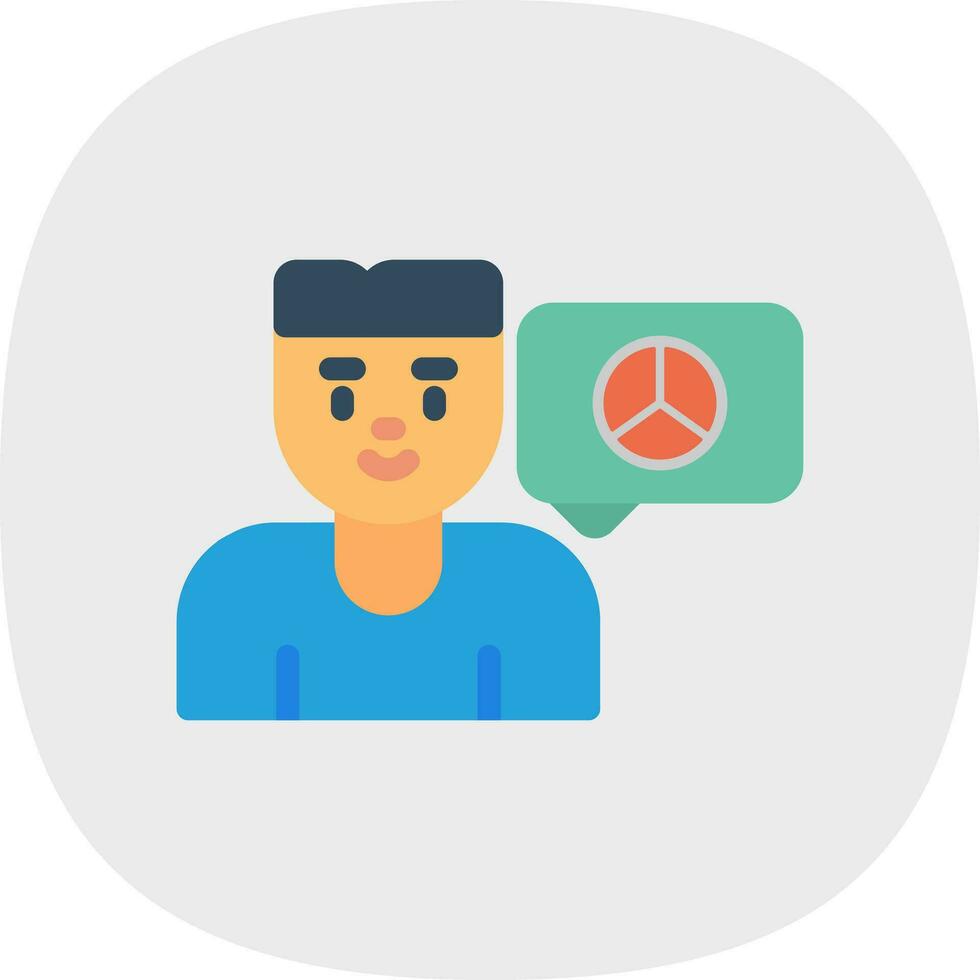 Peace Chat Vector Icon Design