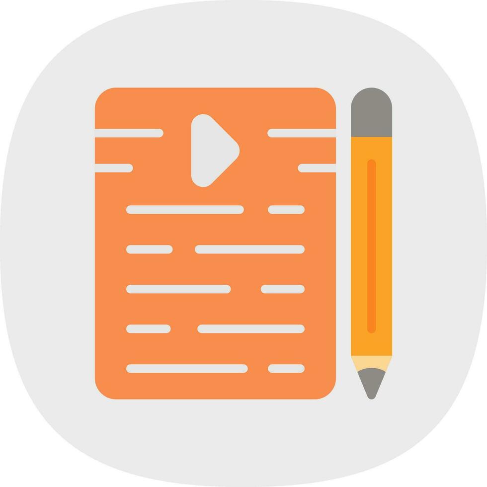 Script Writing Vector Icon Design