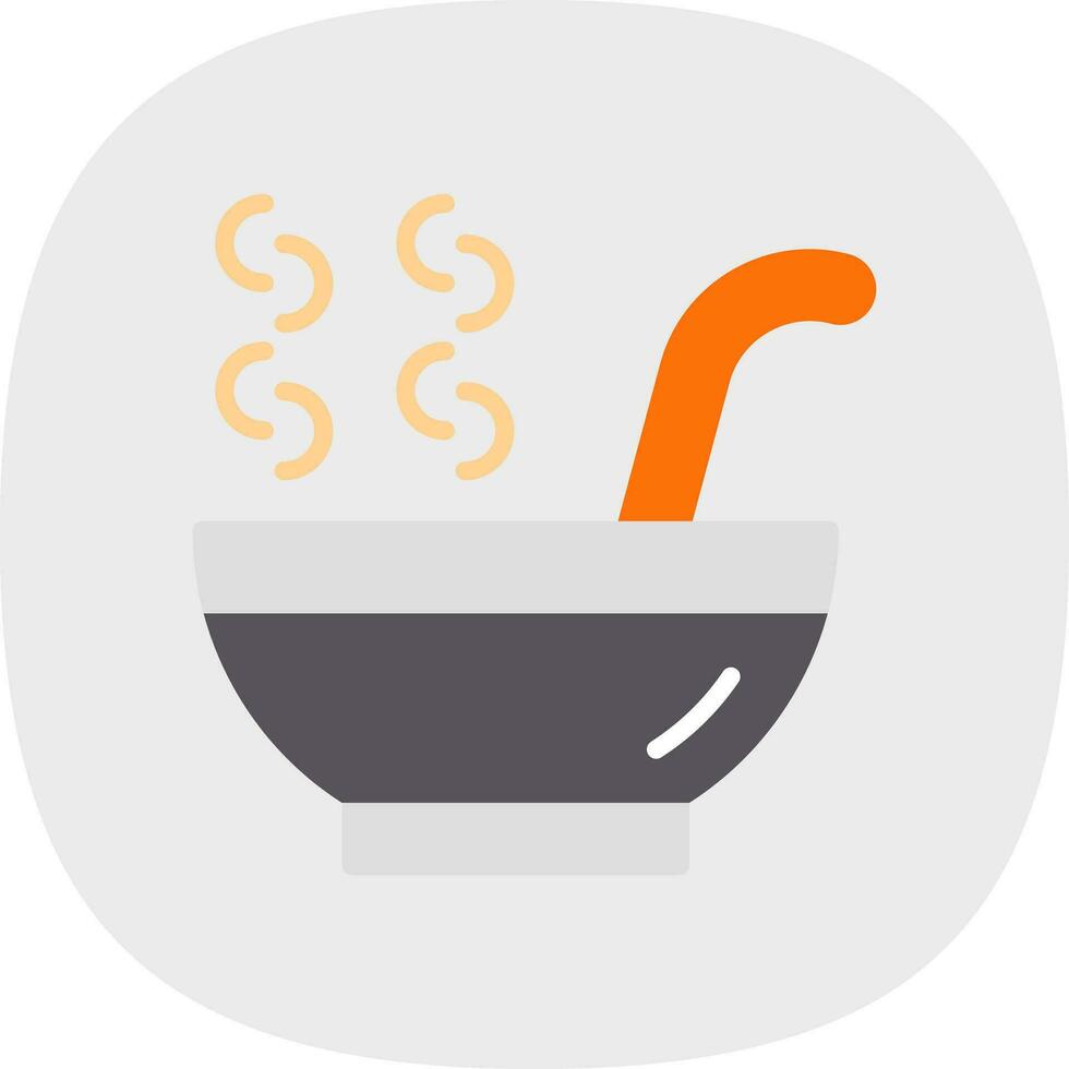 Hot Soup Vector Icon Design