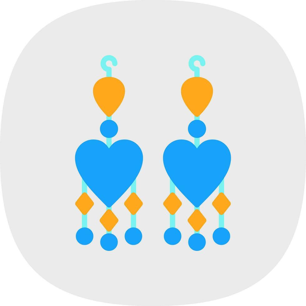 Earrings Vector Icon Design