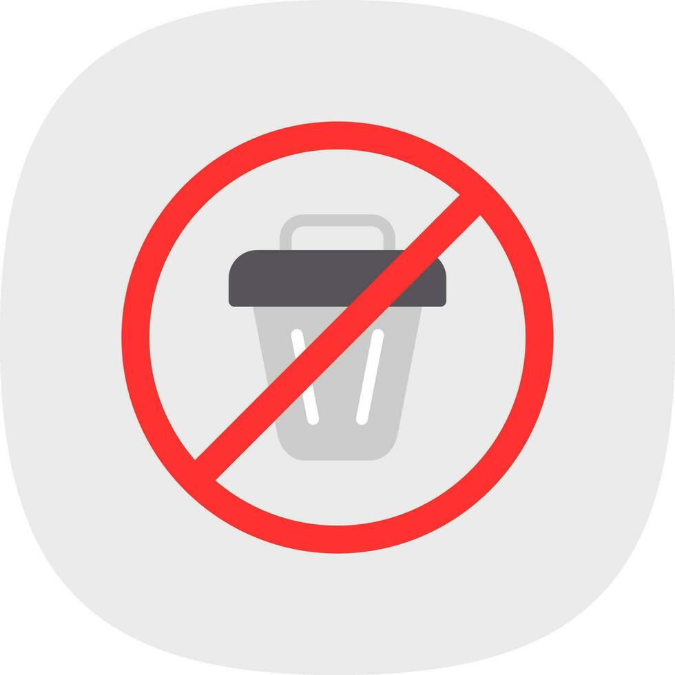 No Littering Vector Icon Design