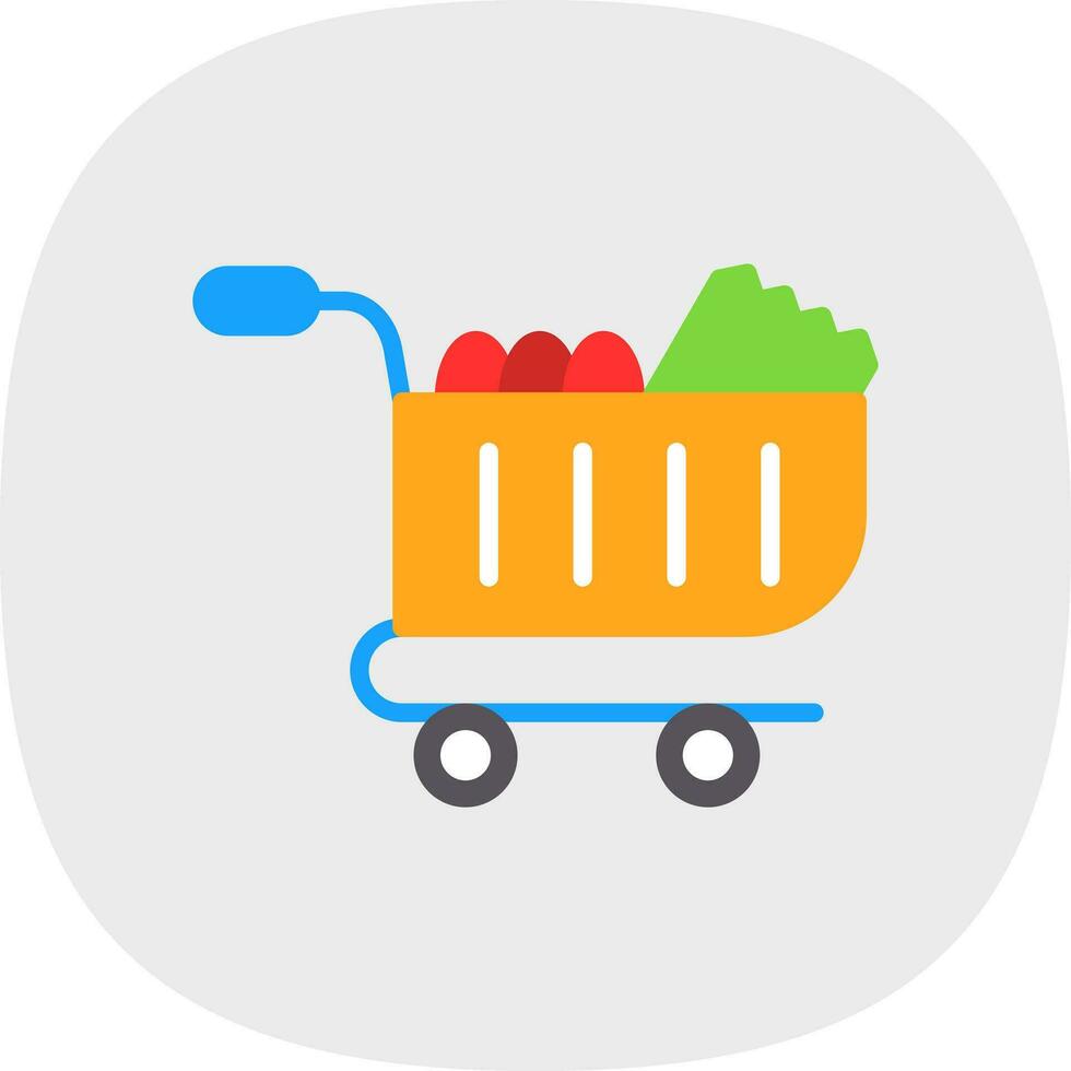 Food Cart Vector Icon Design