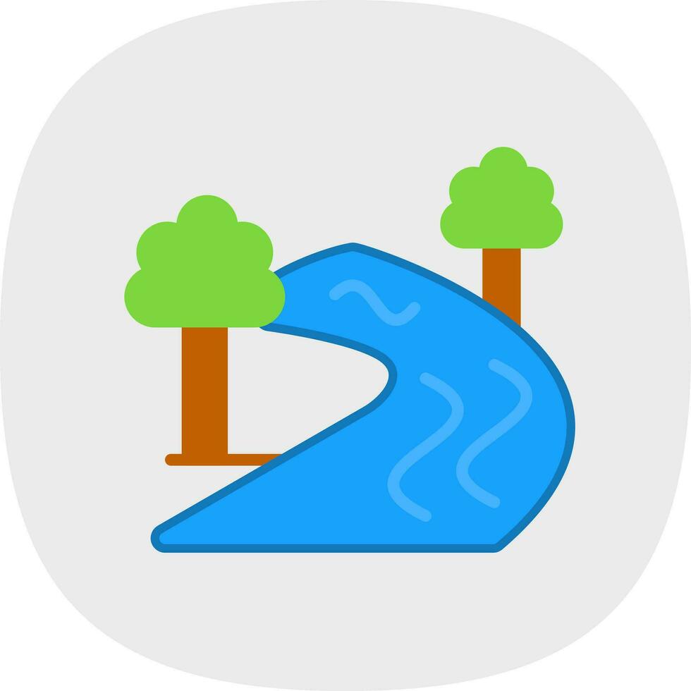River Sign Vector Icon Design