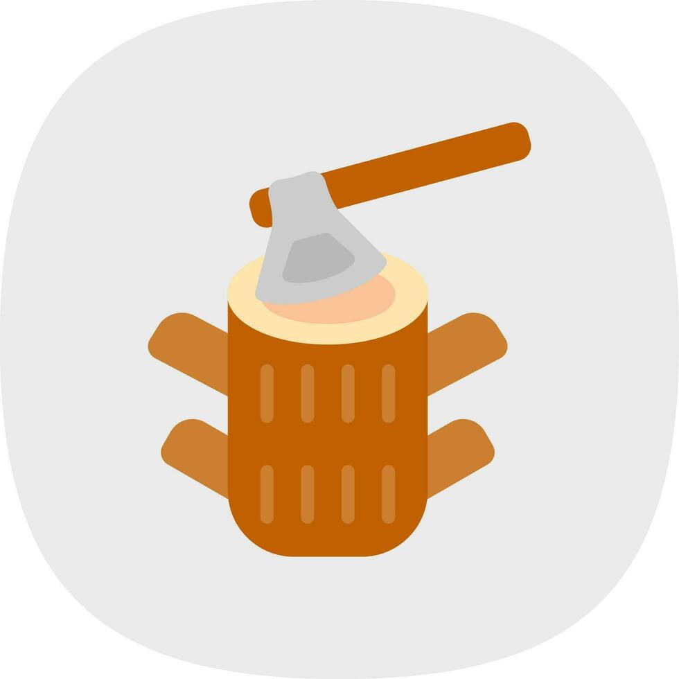 diseño de icono de vector de corte de madera