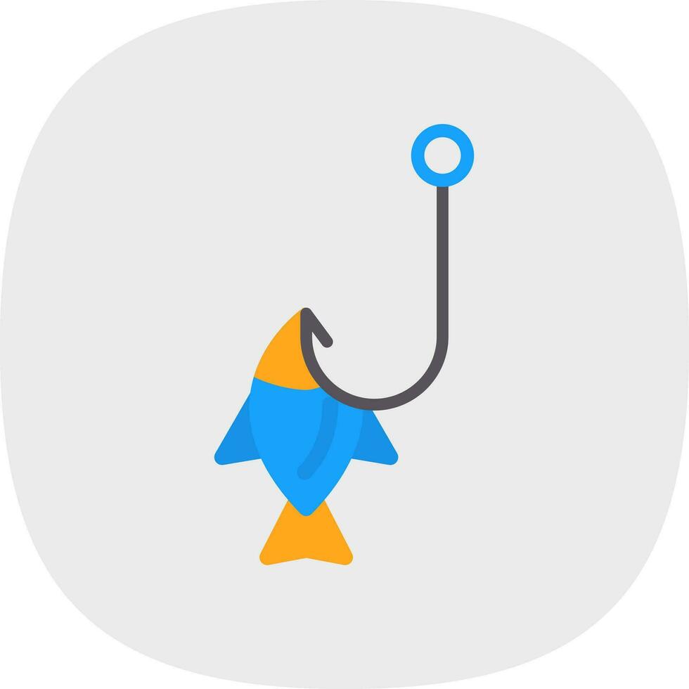 Fishing Hook Vector Icon Design