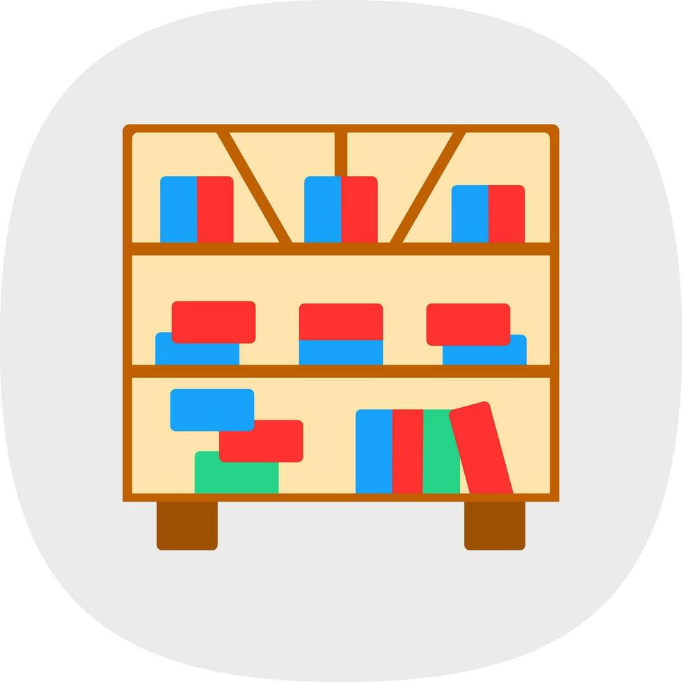 Bookshelve Vector Icon Design