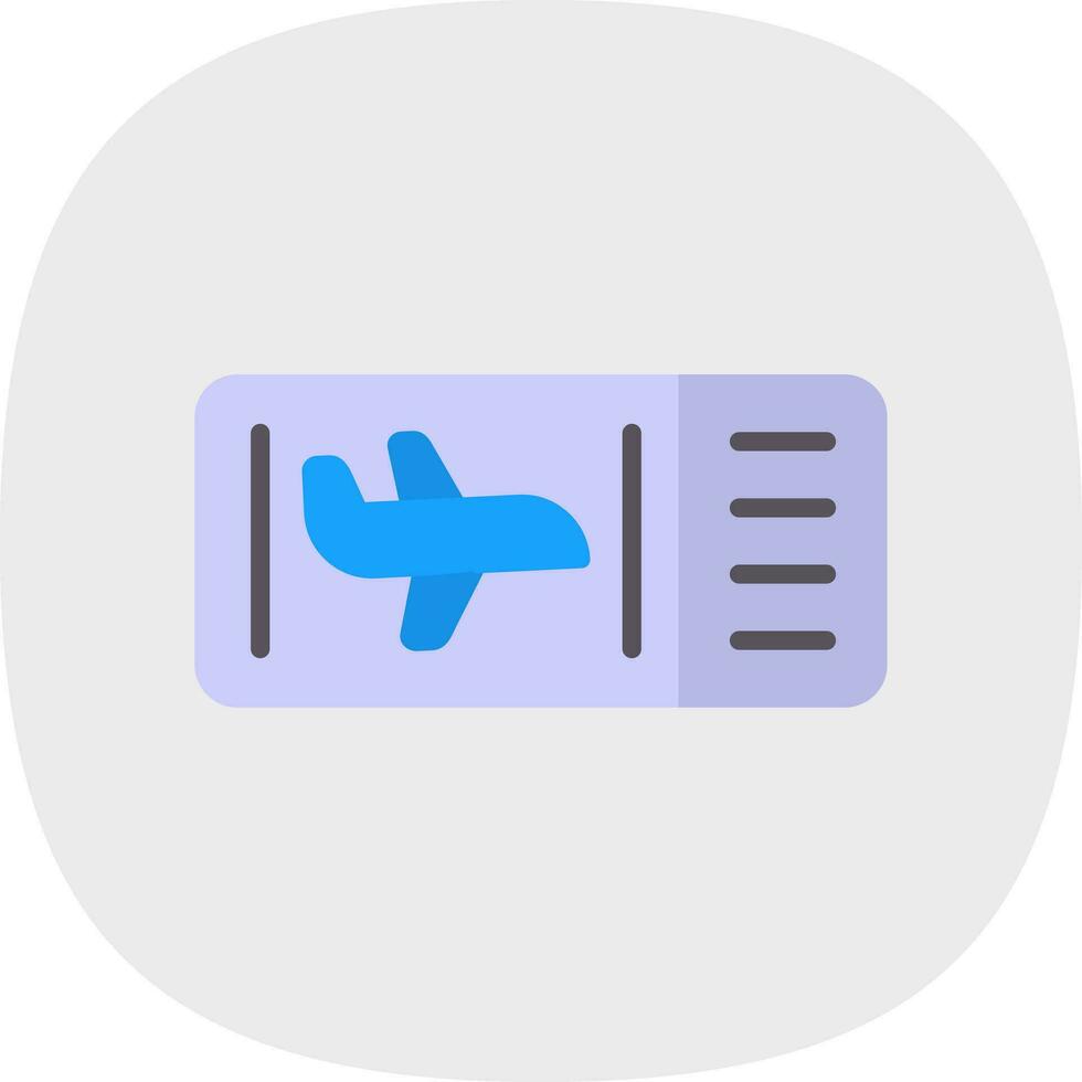 Plane Ticket Vector Icon Design