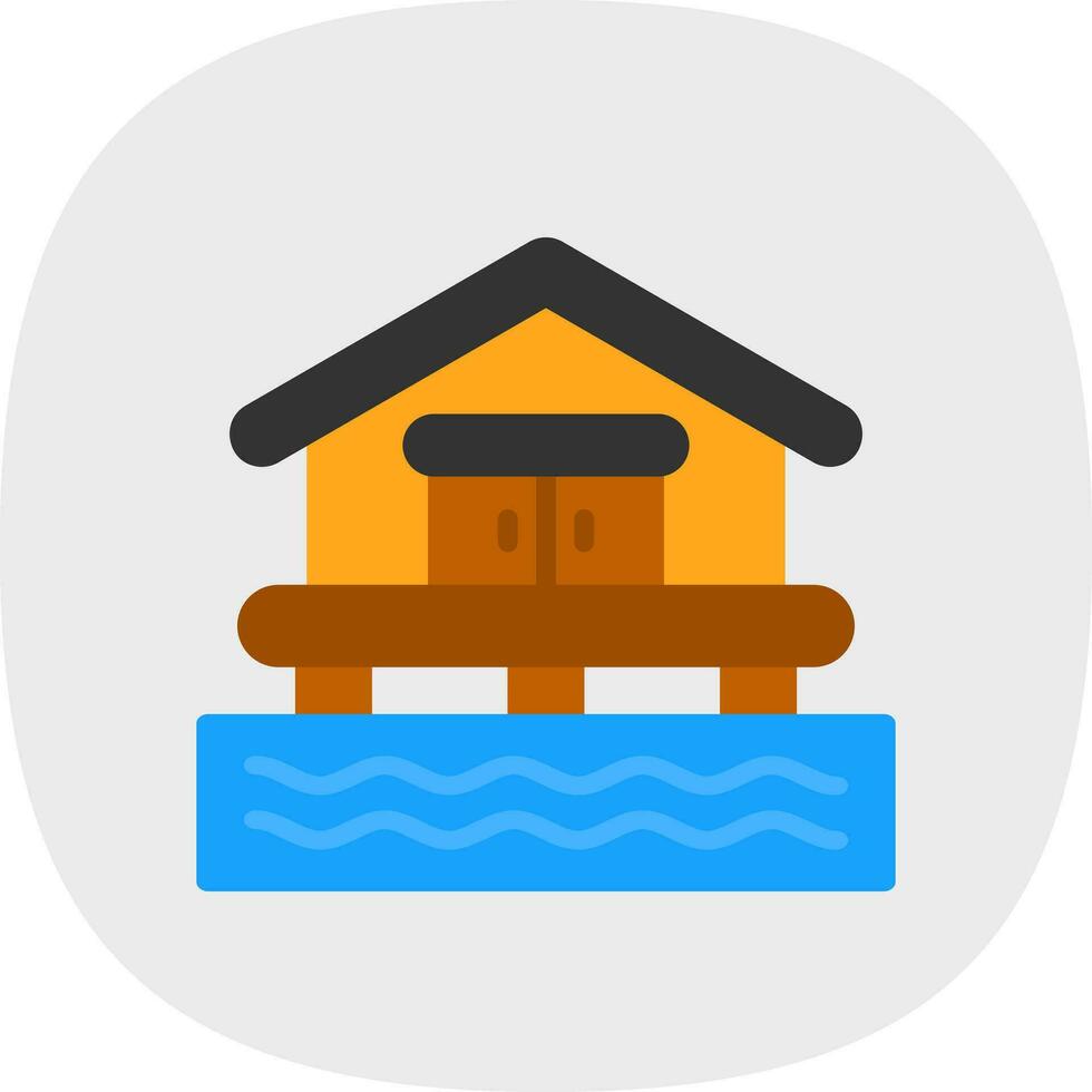 diseño de icono de vector de casa de playa