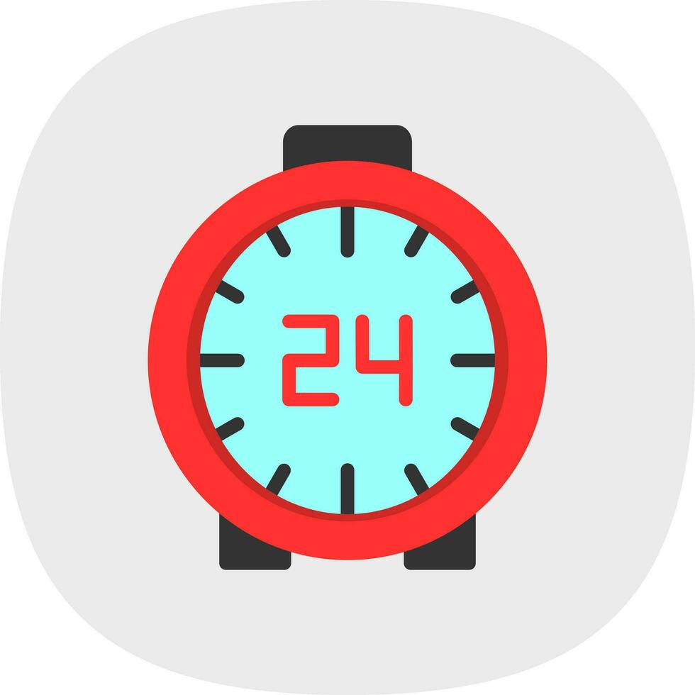 Diseño de icono de vector de 24 horas