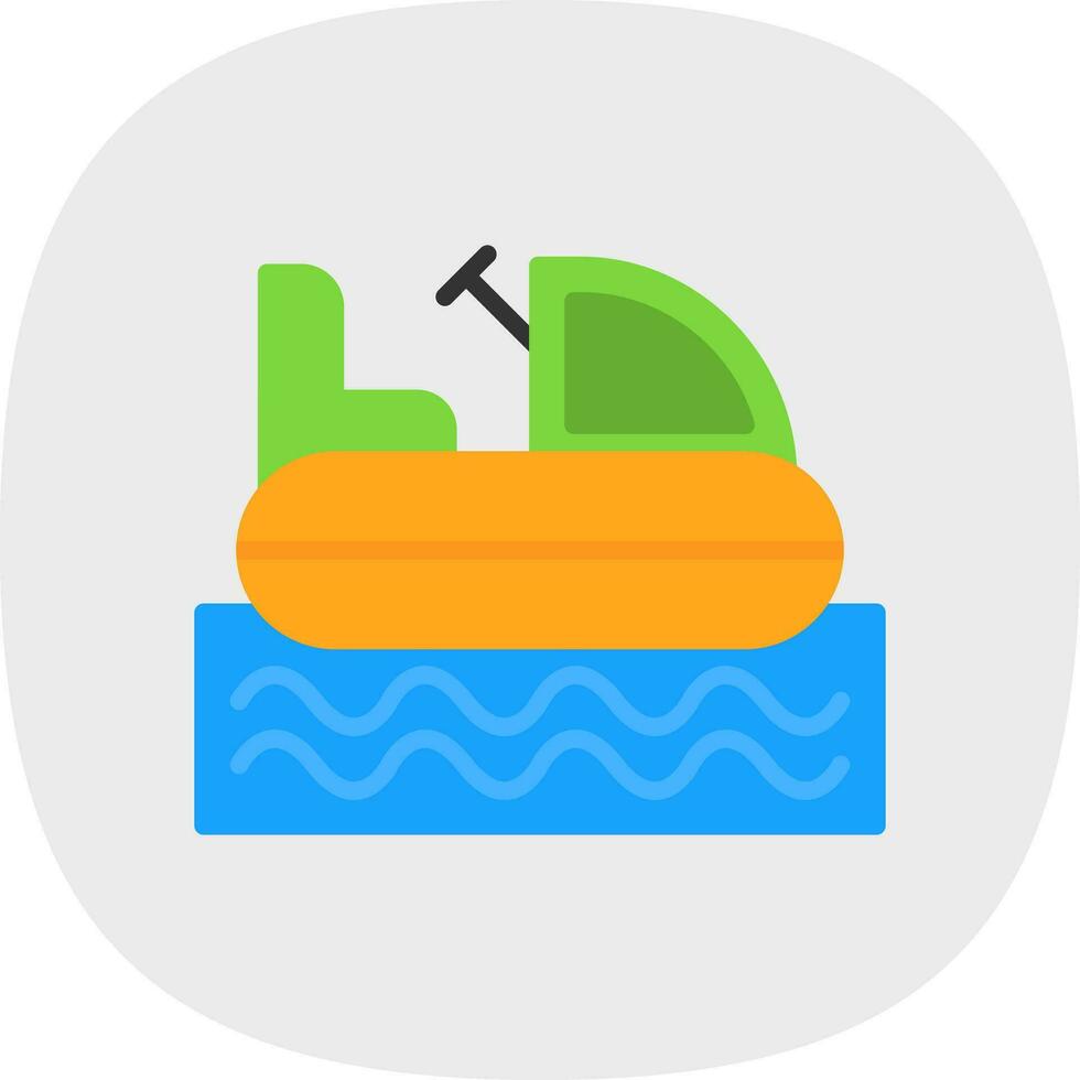 Bumper Boat Vector Icon Design