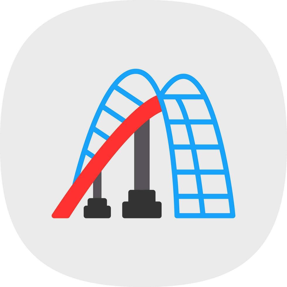 Roller Coaster Vector Icon Design