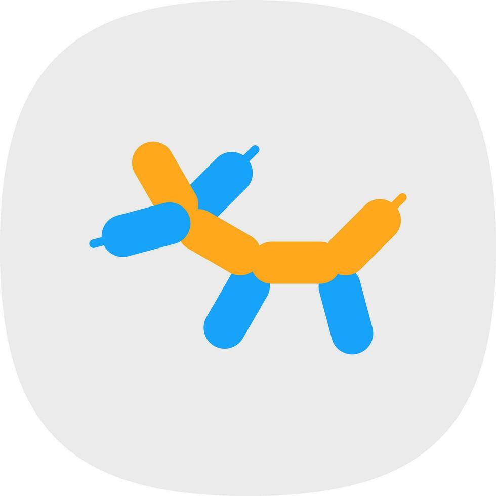 diseño de icono de vector de perro globo