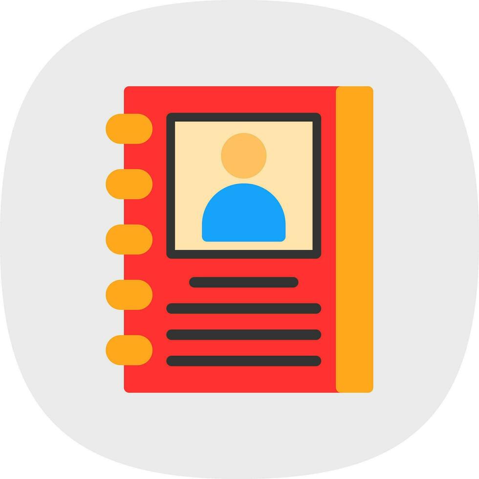 diseño de icono de vector de libro de contactos