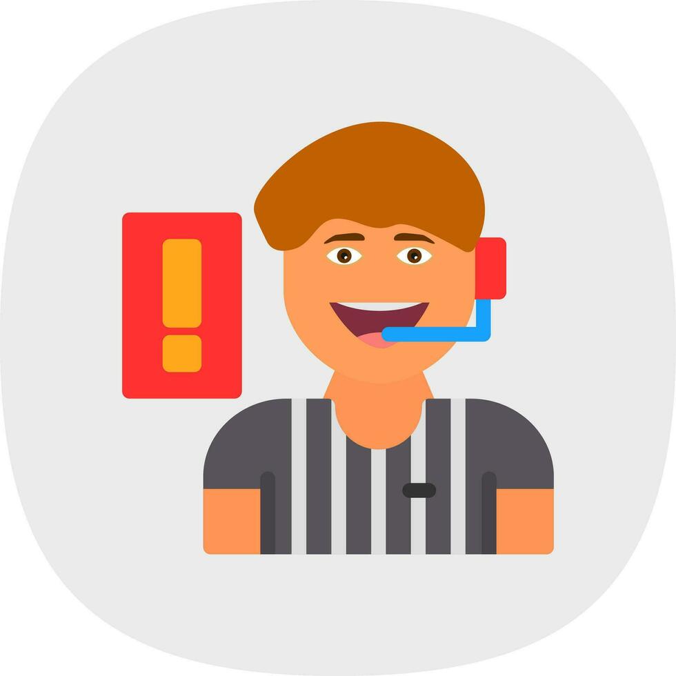 Referee Vector Icon Design