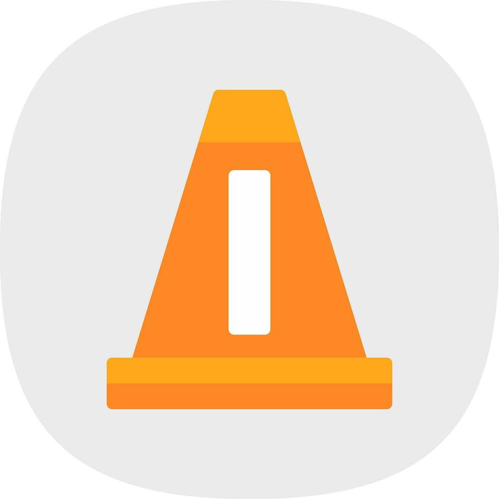 Traffic Cone Vector Icon Design