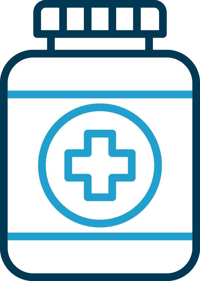 Pills Bottle Vector Icon Design