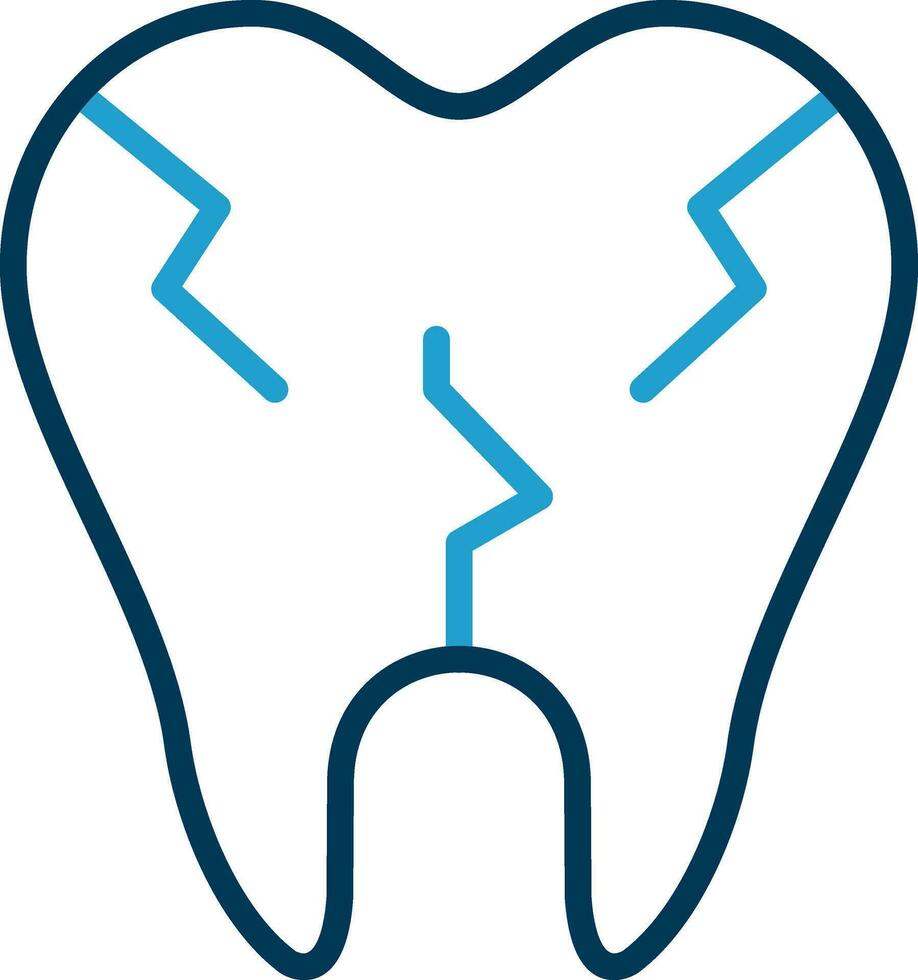 Broken Tooth Vector Icon Design
