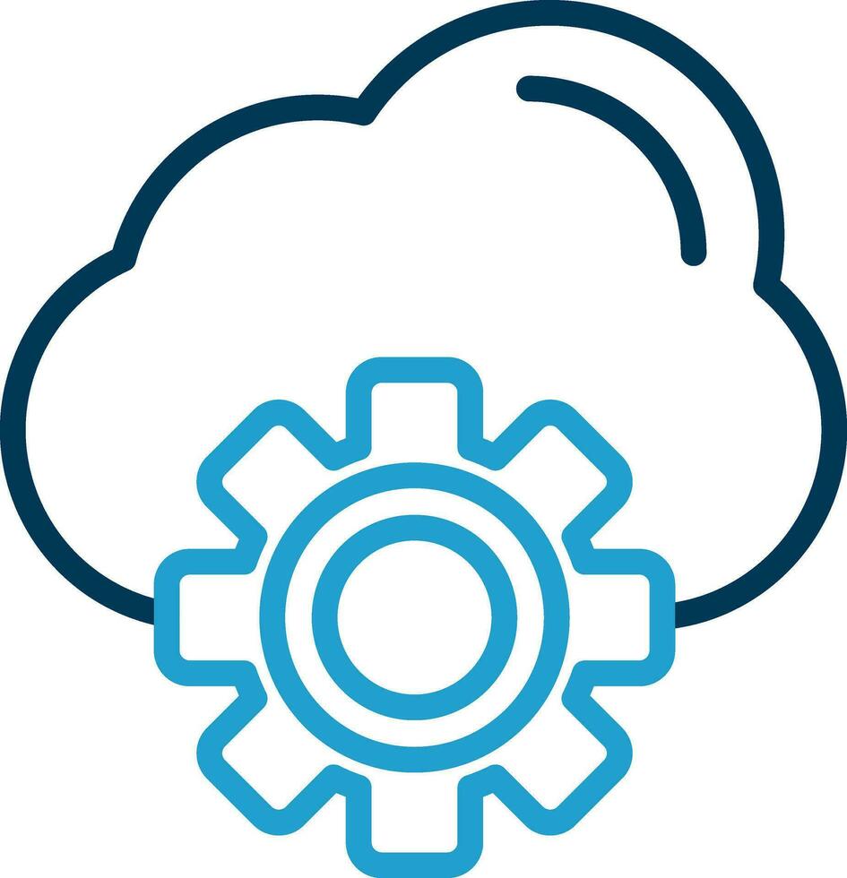 Cloud Settings Vector Icon Design