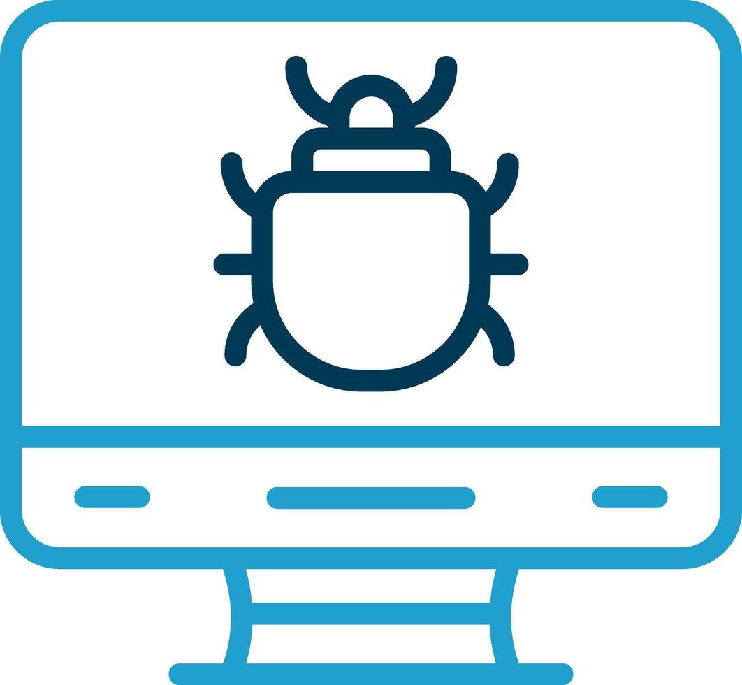 Computer Bug Vector Icon Design