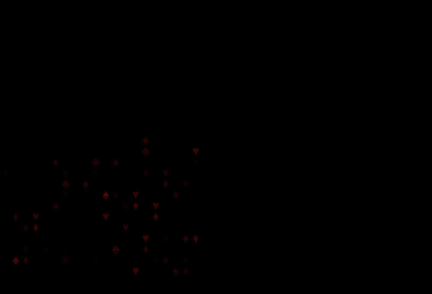 Dark Red vector background with cards signs.