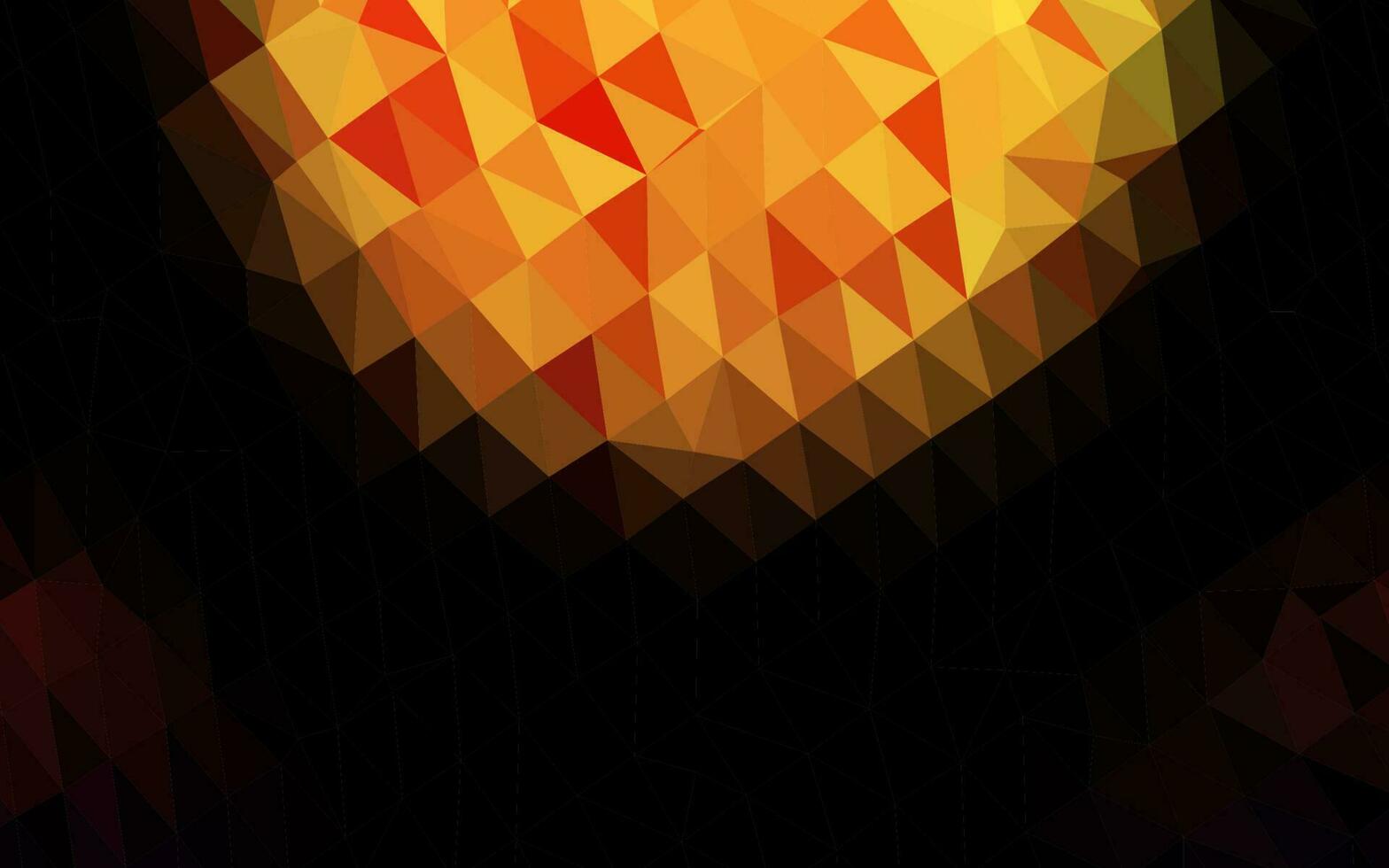 Dark Red, Yellow vector abstract polygonal cover.