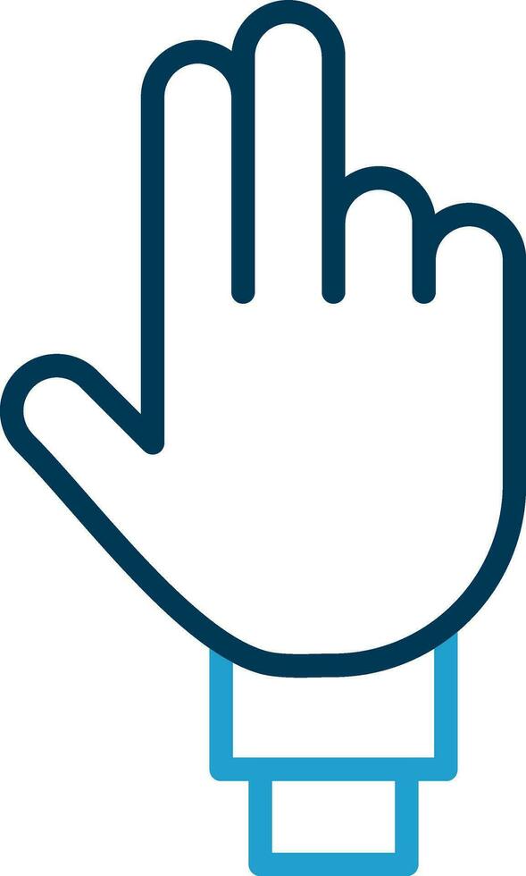 Three Fingers Vector Icon Design