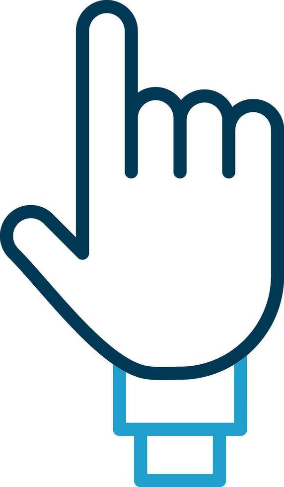 Two Fingers Vector Icon Design