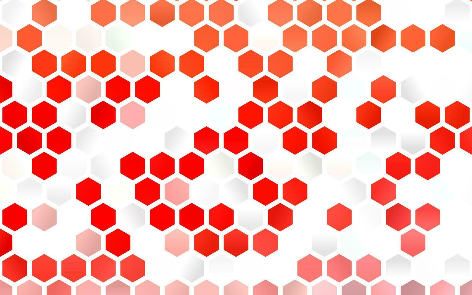 Light Red vector background with hexagons.