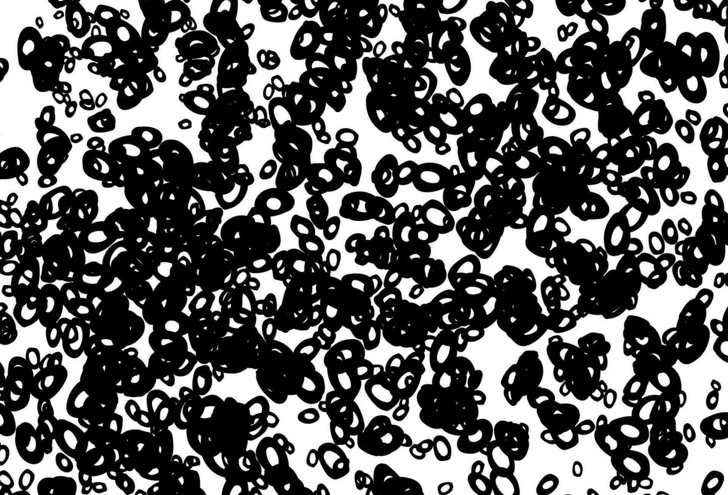 Black and white vector background with bubbles.