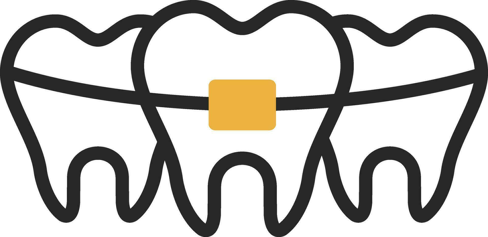 Broken Tooth Vector Icon Design