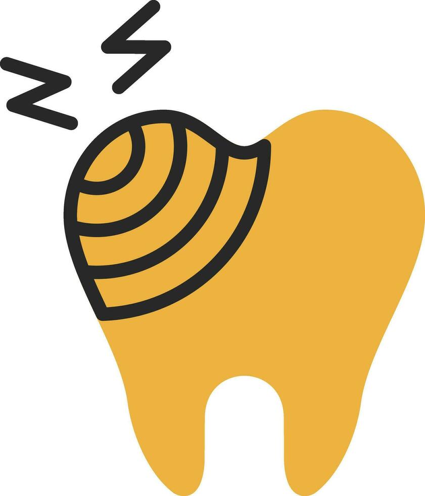 Broken Tooth Vector Icon Design