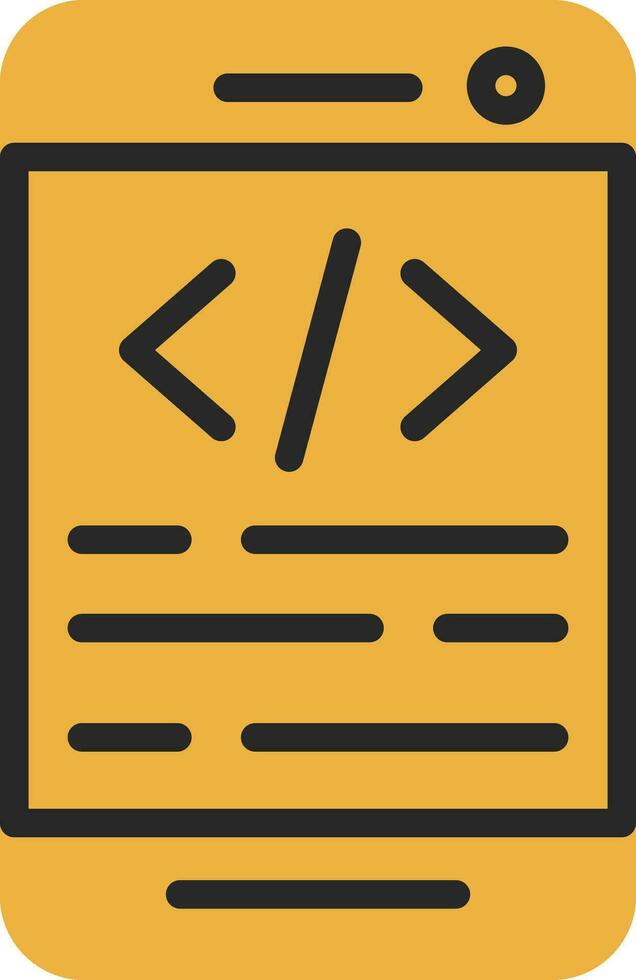 App coding Vector Icon Design