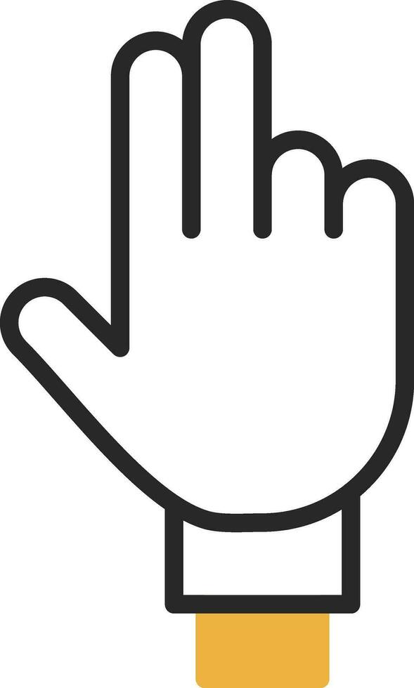 Three Fingers Vector Icon Design