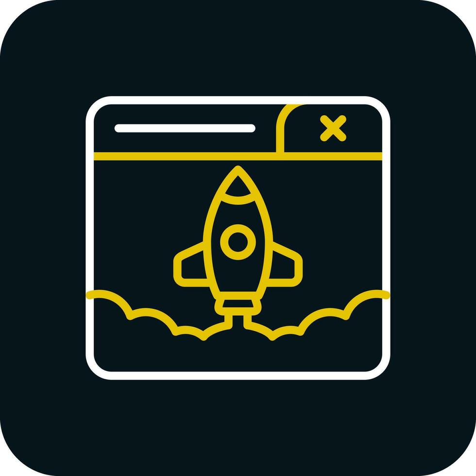 Rocket Launch Vector Icon Design