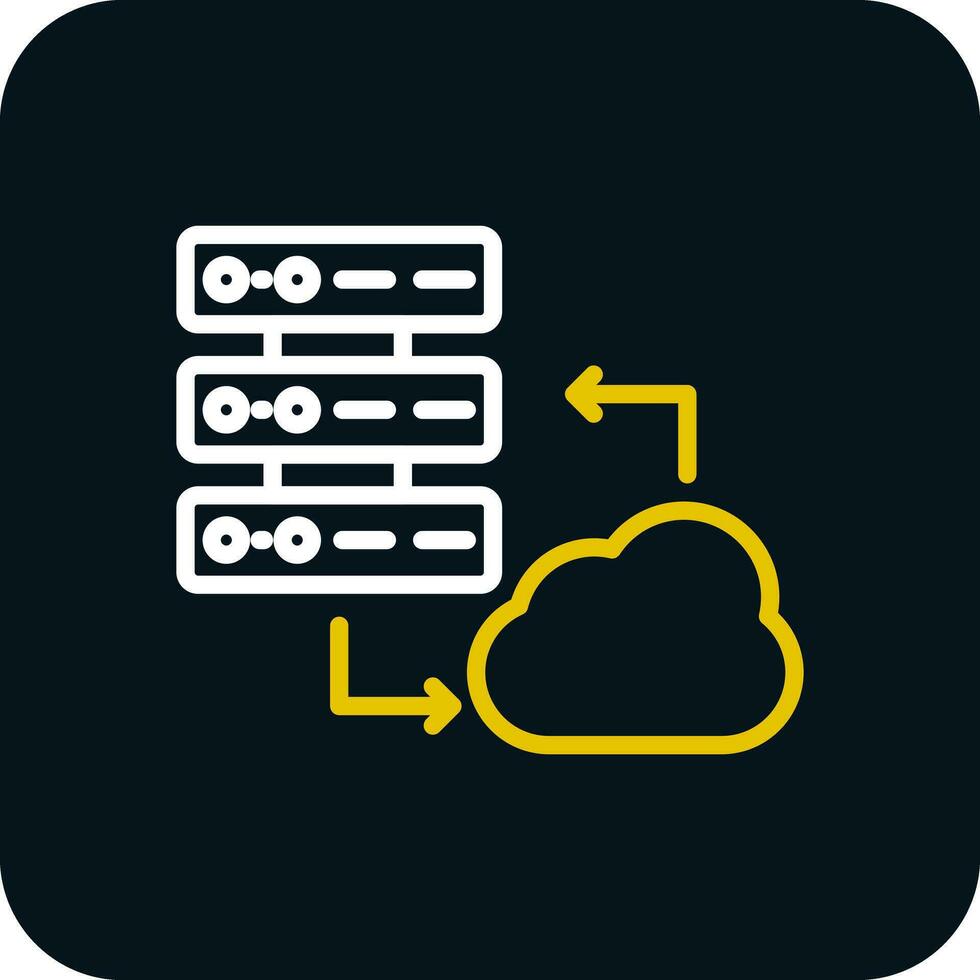 Cloud Server Vector Icon Design
