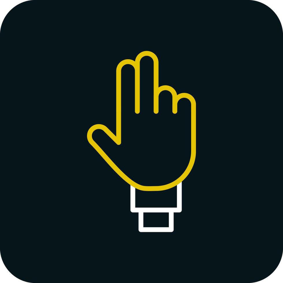 Three Fingers Vector Icon Design