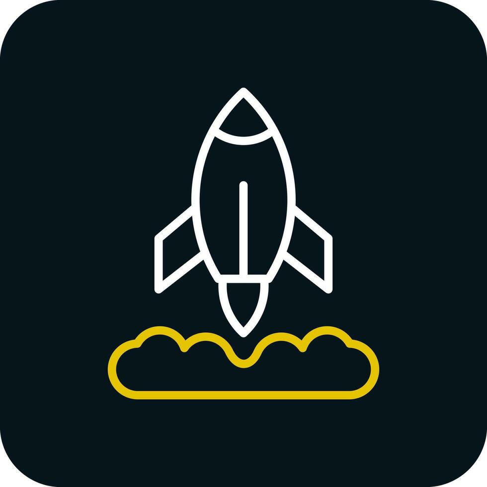 Rocket Launch Vector Icon Design