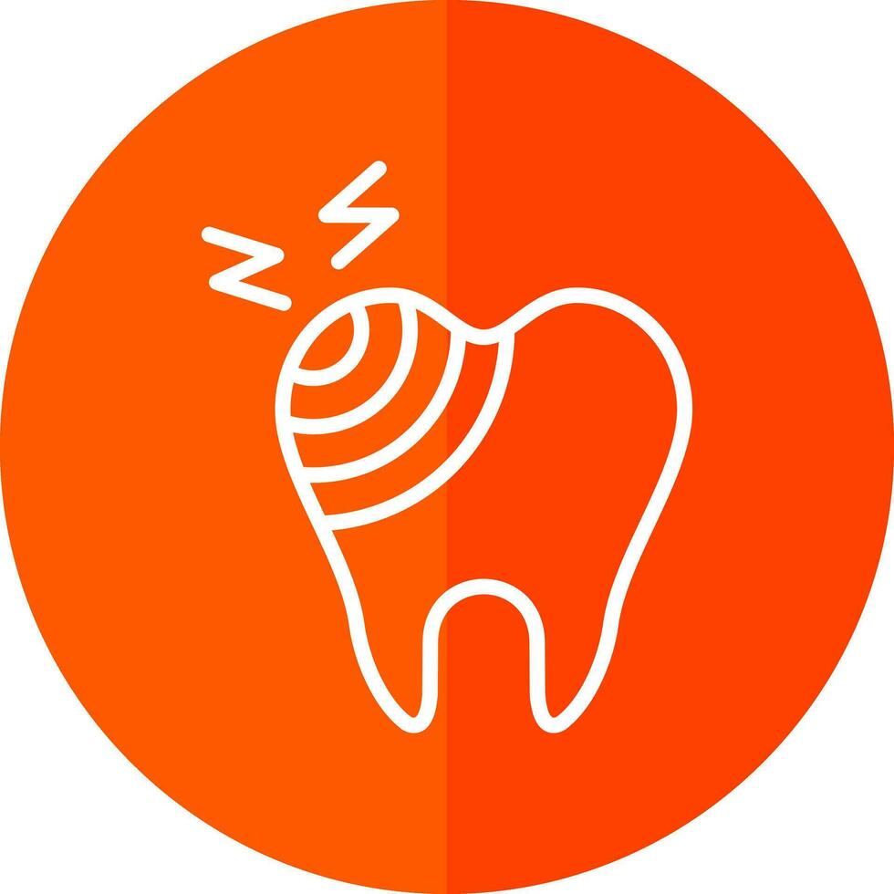 Broken Tooth Vector Icon Design