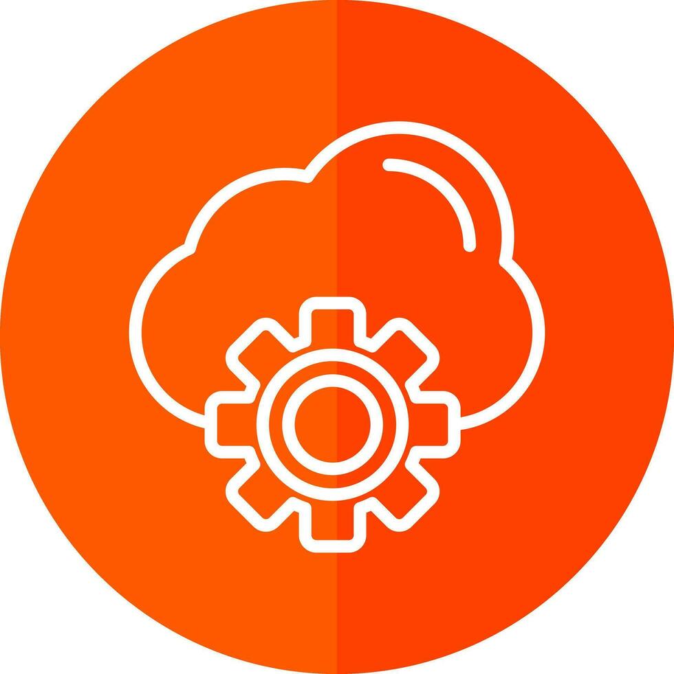 Cloud Settings Vector Icon Design