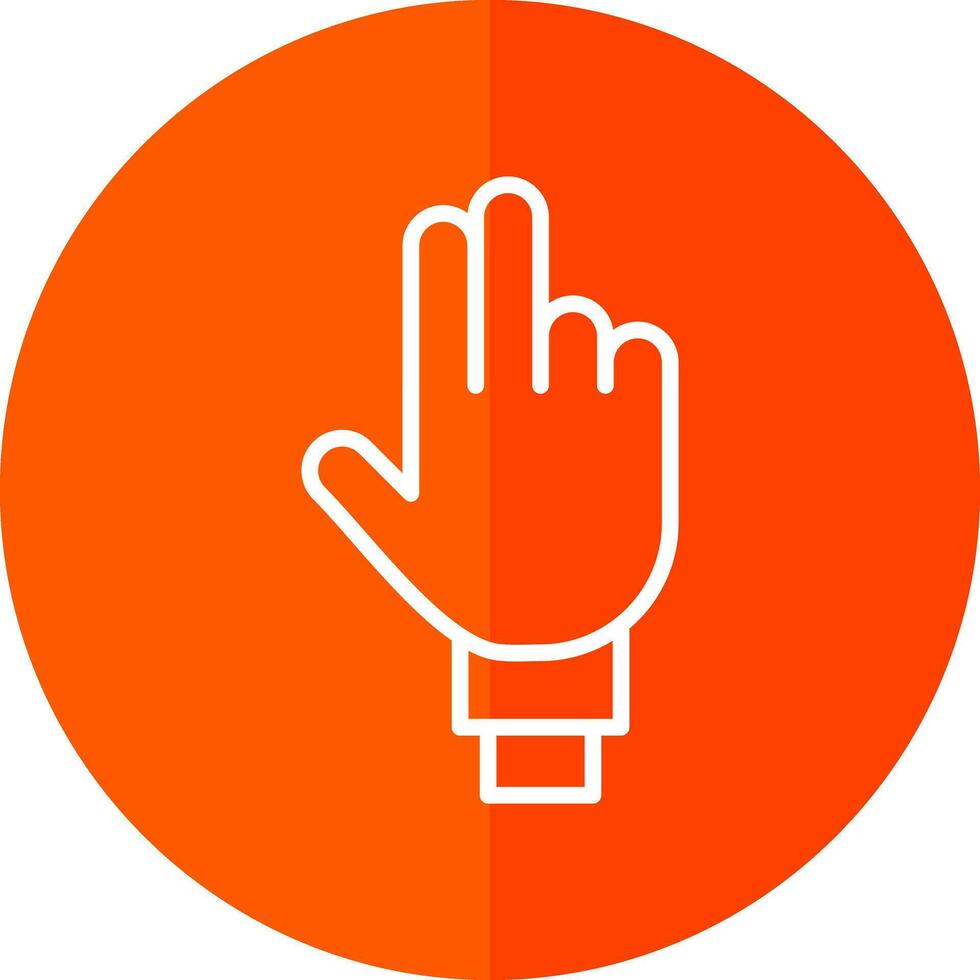 Three Fingers Vector Icon Design